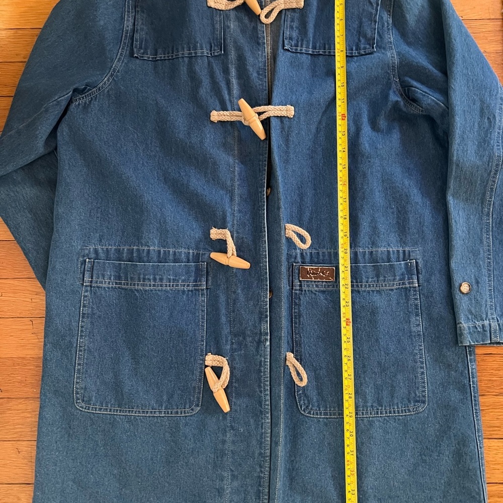 Vintage Denim&Co denim toggle coat. SIZE LARGE. Amazing condition. - Picture 3 of 6